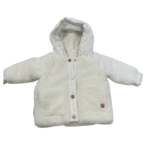 Carrement Beau White Fluffy Baby Coat
