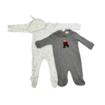 La Perla Skating Bear Onesie and Purebaby gift set